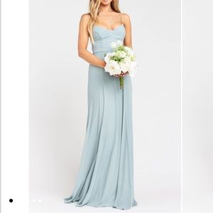 Godshaw Goddess Gown in Silver Sage Crisp